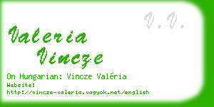 valeria vincze business card
